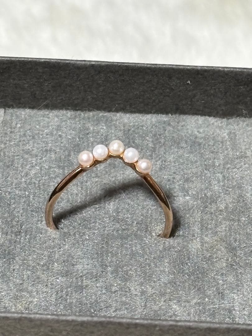 ジュエッテ　K10 パールリング　13号