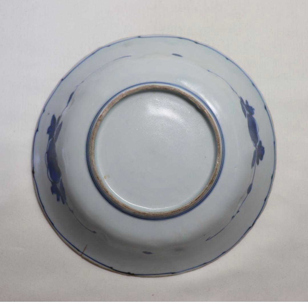 中国　明時代　染付鉢　芙蓉手　送料込み0516