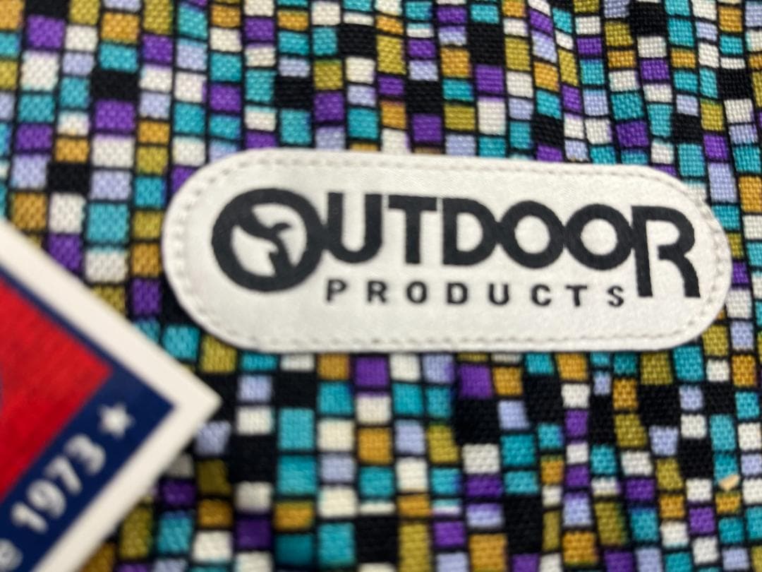 OUTDOOR PRODUCTS ミニボストンバッグ デジタルモザイク柄