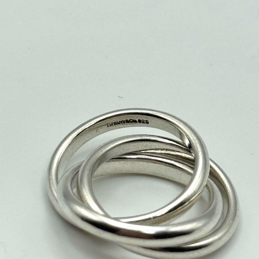 【美品】ティファニー トリニティリング 3連 シルバー925 指輪 10号