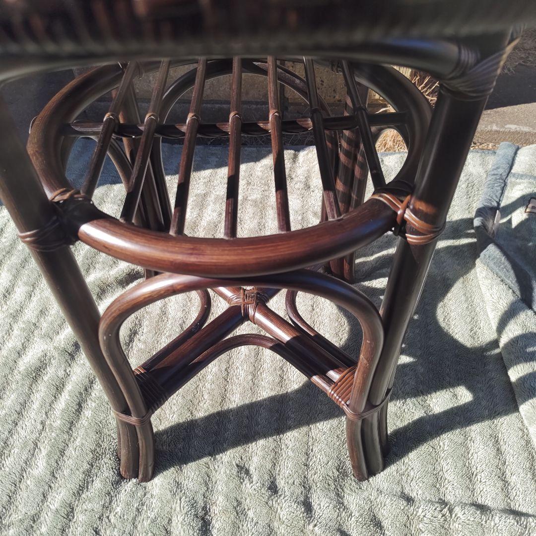 h*a様 昭和レトロ 横浜Kazama 籐ラタン　ラタンテーブル　当時物