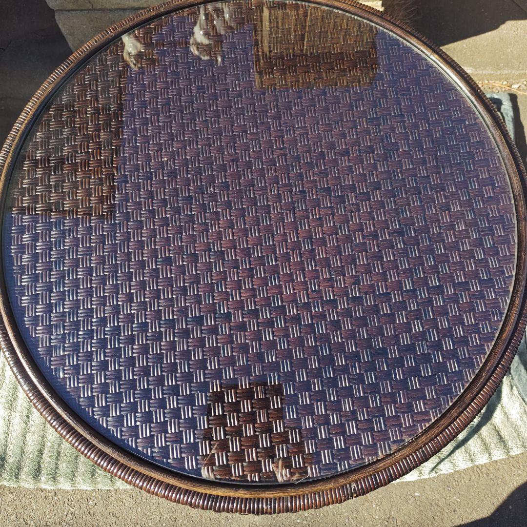 h*a様 昭和レトロ 横浜Kazama 籐ラタン　ラタンテーブル　当時物