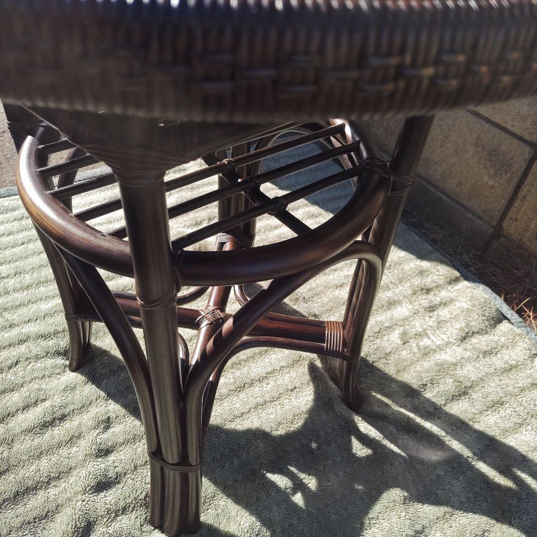 h*a様 昭和レトロ 横浜Kazama 籐ラタン　ラタンテーブル　当時物