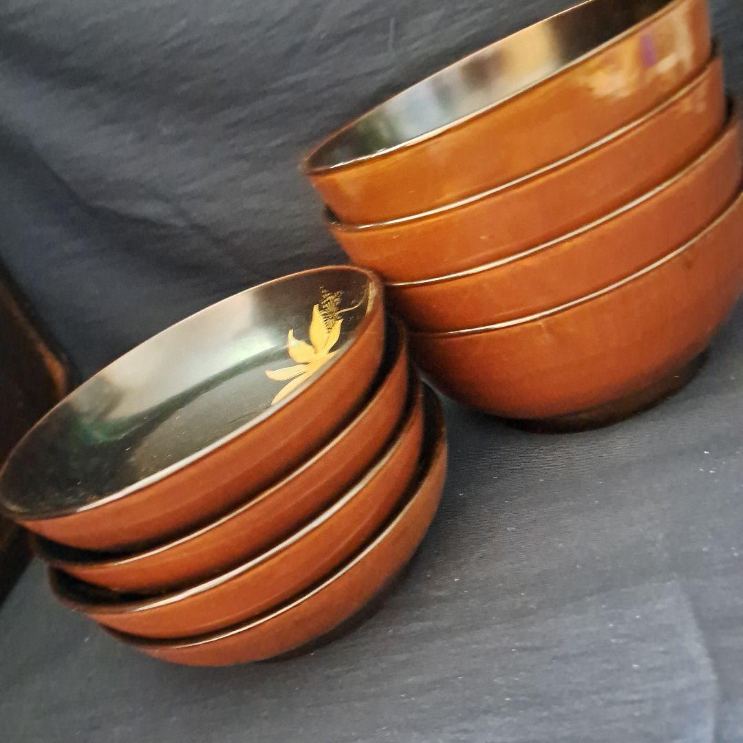 「輪島のお椀(わん)をお正月に！」金蒔絵(きんまきえ)漆器 4客セット 骨董アン