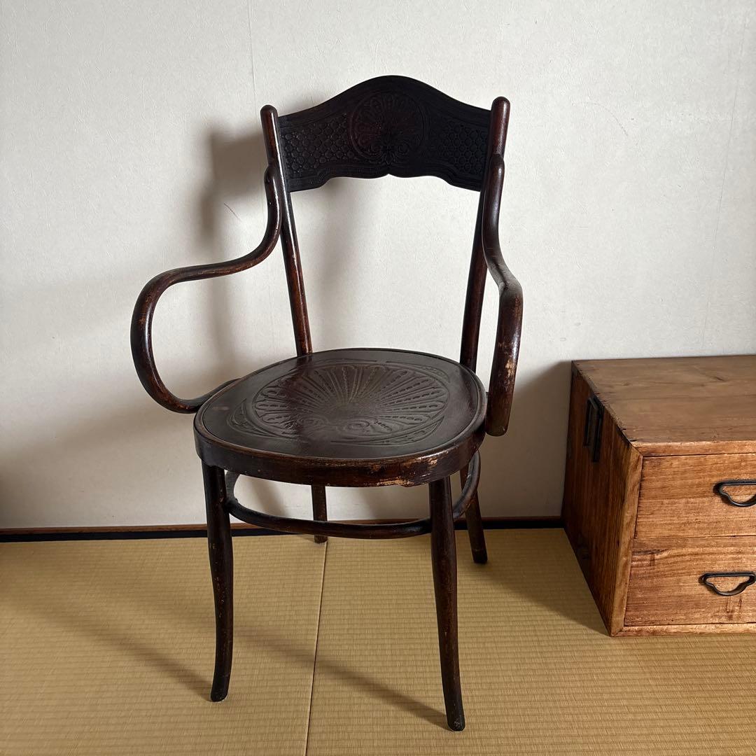 希少ベンドウッドアームチェア●曲木木製チェア●J &J.Kornビーチ材