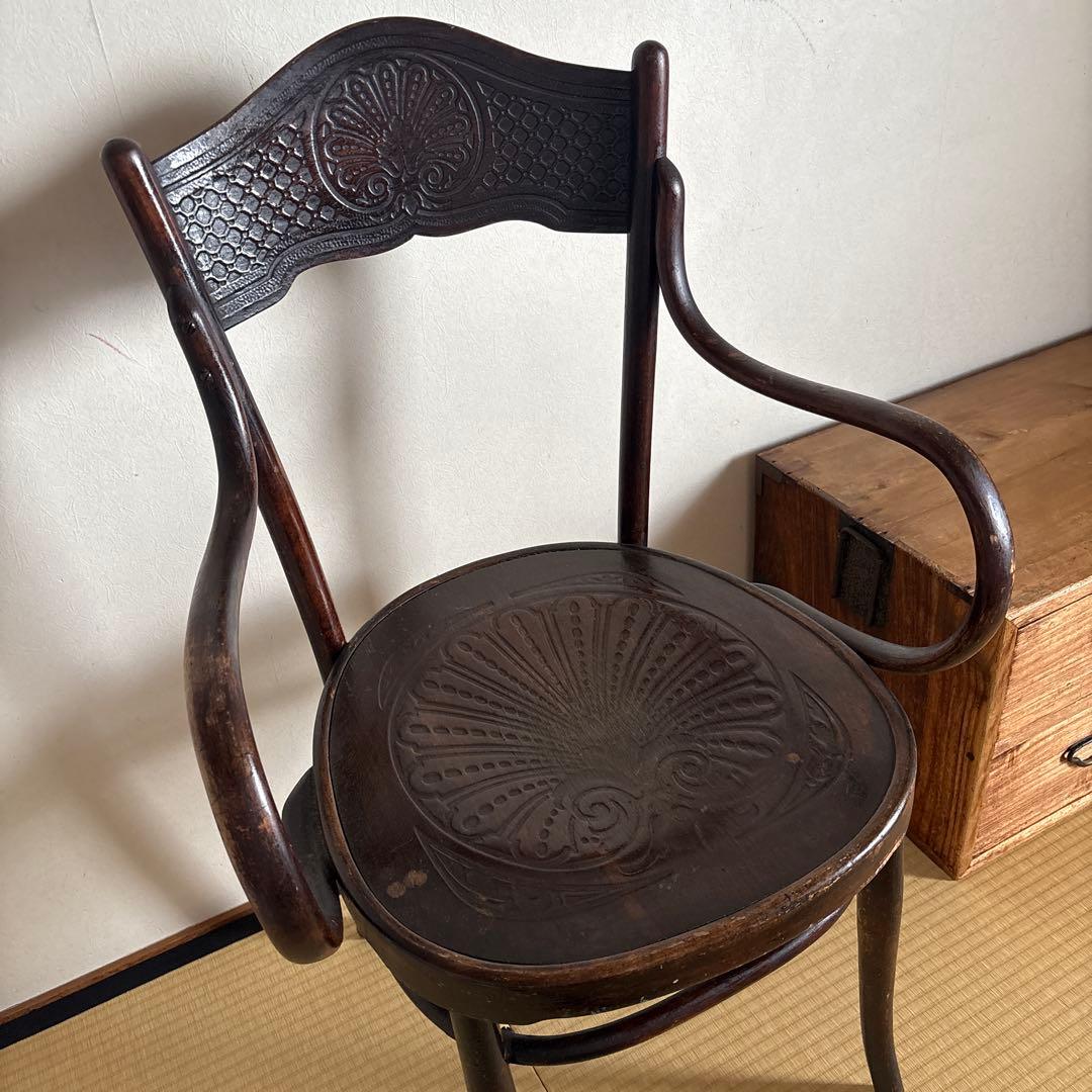 希少ベンドウッドアームチェア●曲木木製チェア●J &J.Kornビーチ材