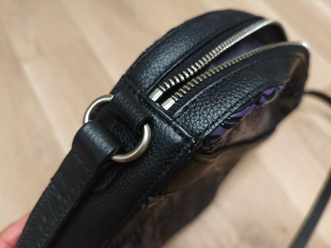 希少 印傳屋 フロニティ ショルダーバッグ 斜めがけ 肩がけ B5 黒×紫