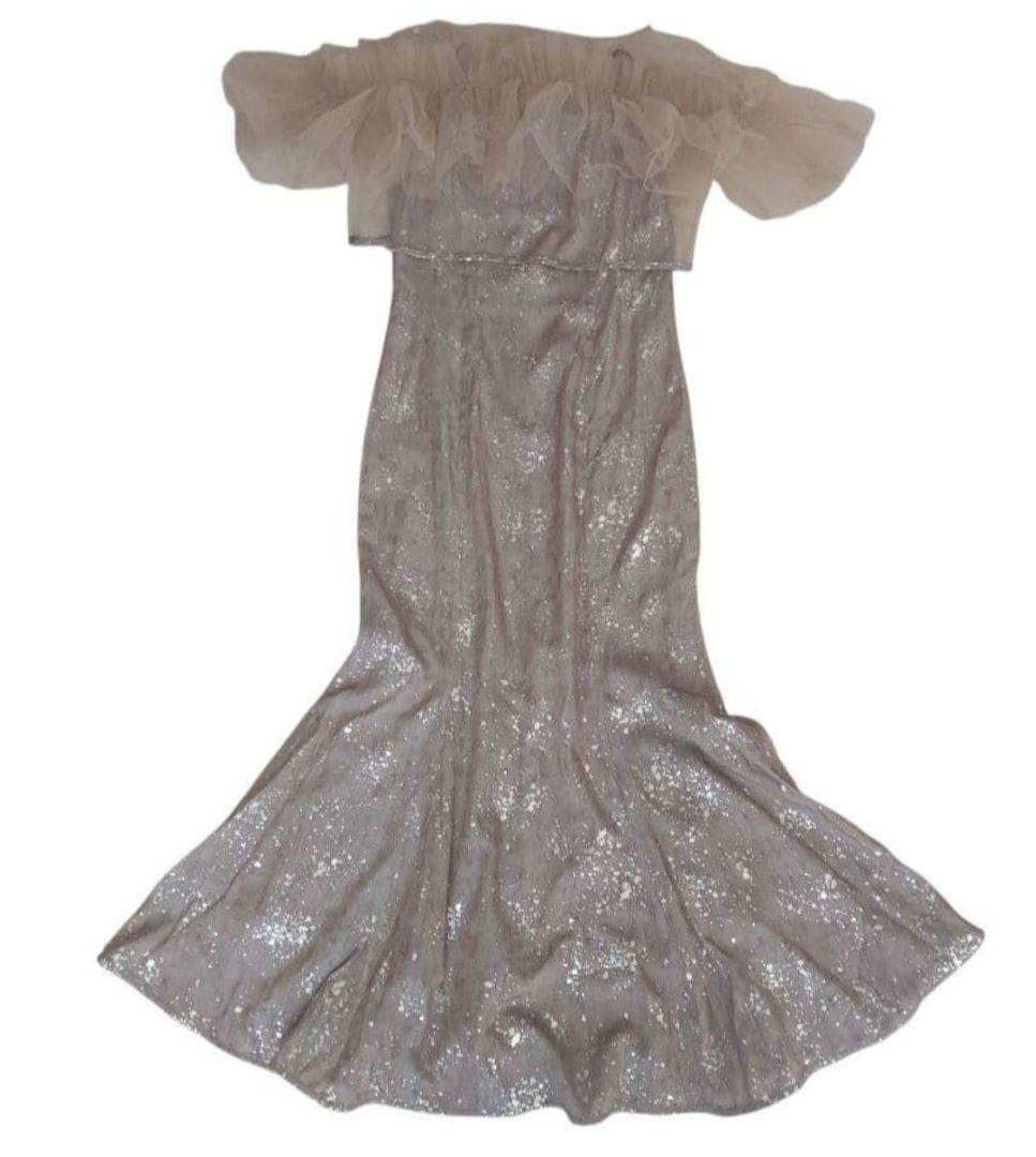 美品✨Leja チュールフリルボレロペイントマーメイドワンピースドレス