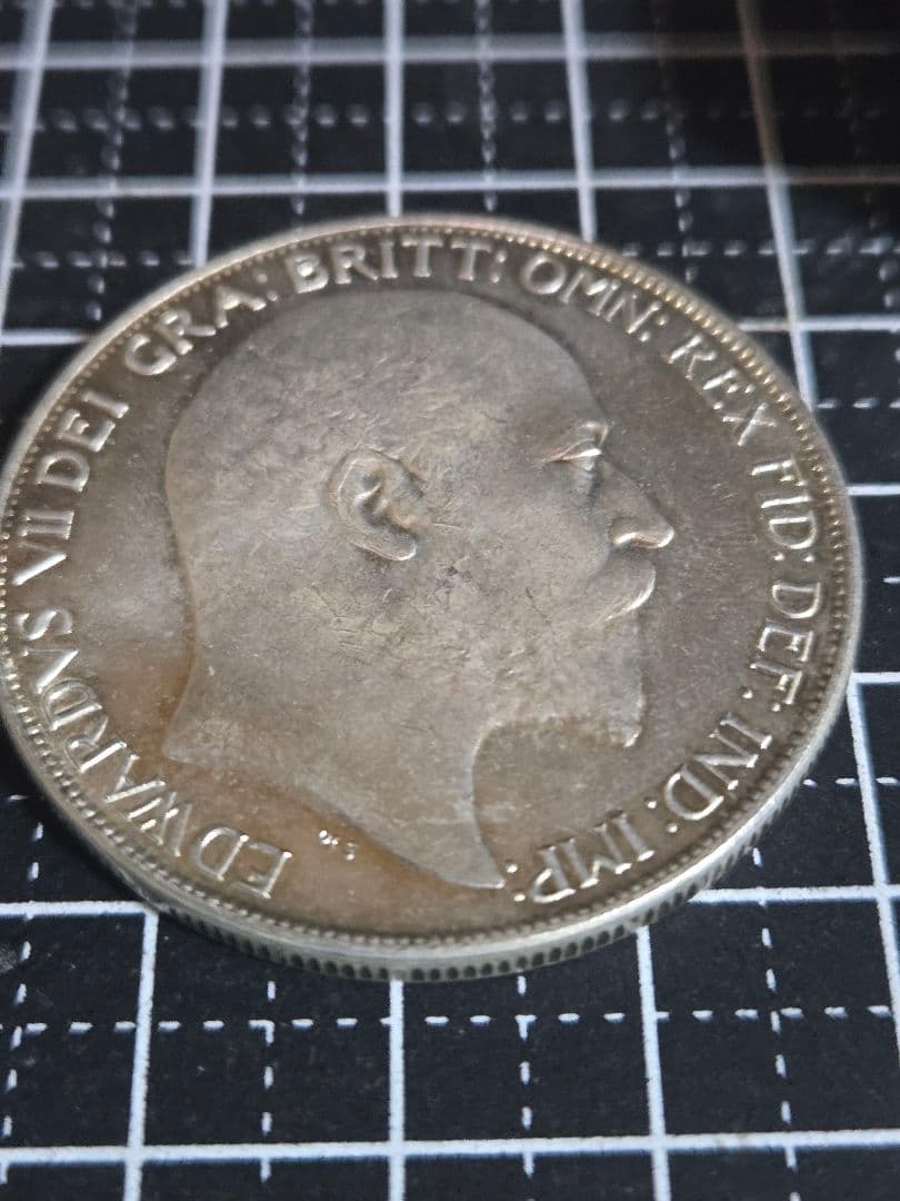 イギリス 1902年 エドワード7世 クラウン銀貨 銀貨 セントジョージ