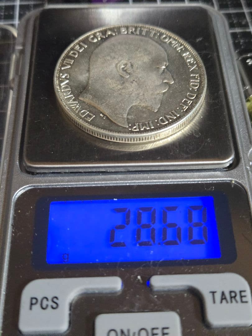 イギリス 1902年 エドワード7世 クラウン銀貨 銀貨 セントジョージ