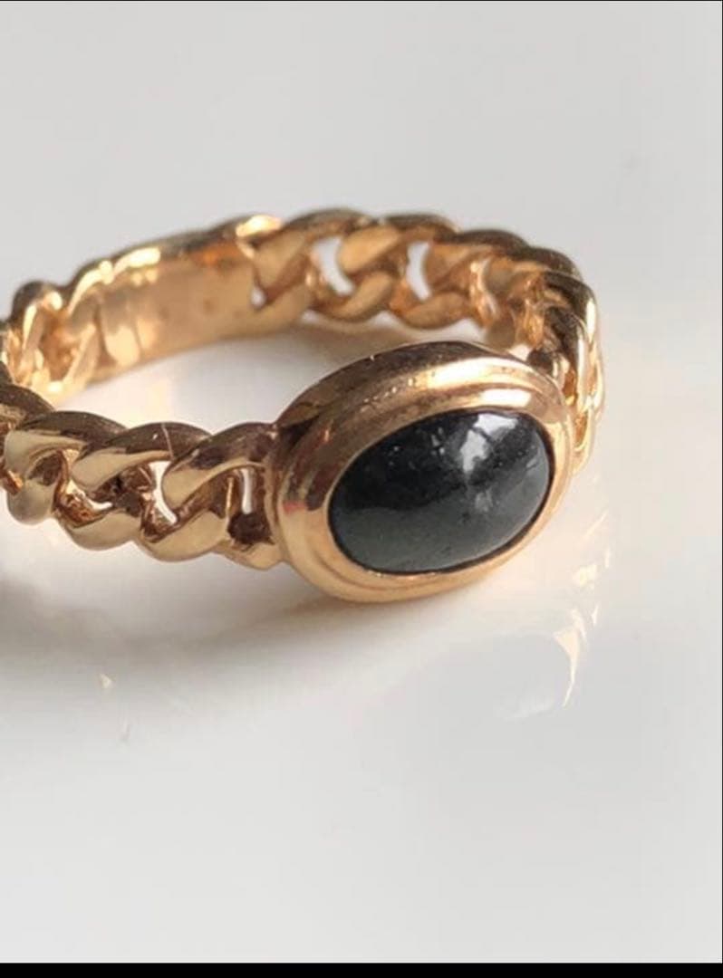 ヴァンドーム青山K10アンティークシリーズ トルマリンカボションリング#11.3