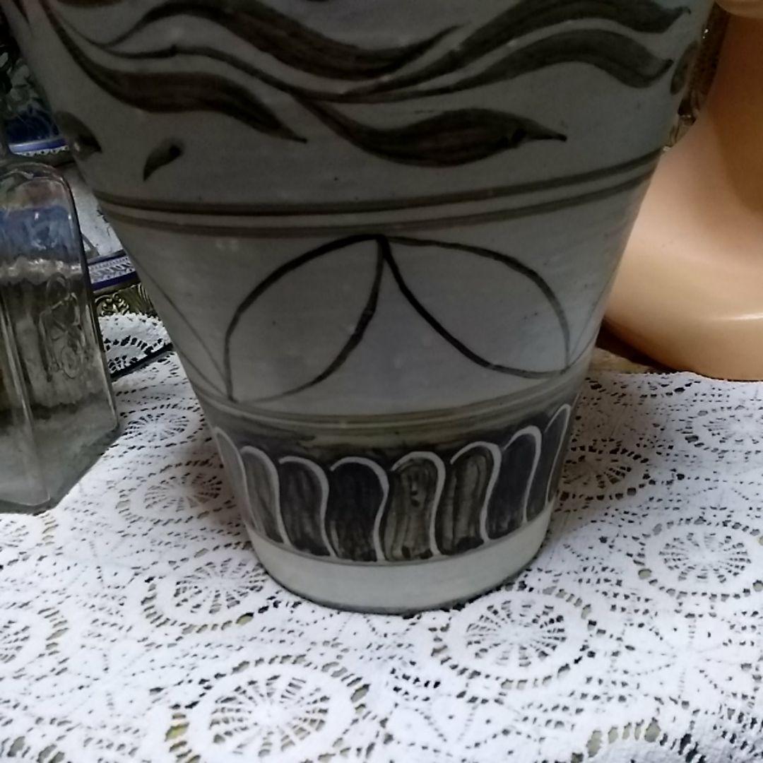 中国　古玩　磁州釜魚紋やきもの