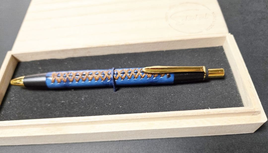 【新品】シャーペン 夏限定 藍染 クロコダイル 薄藍 schicksal