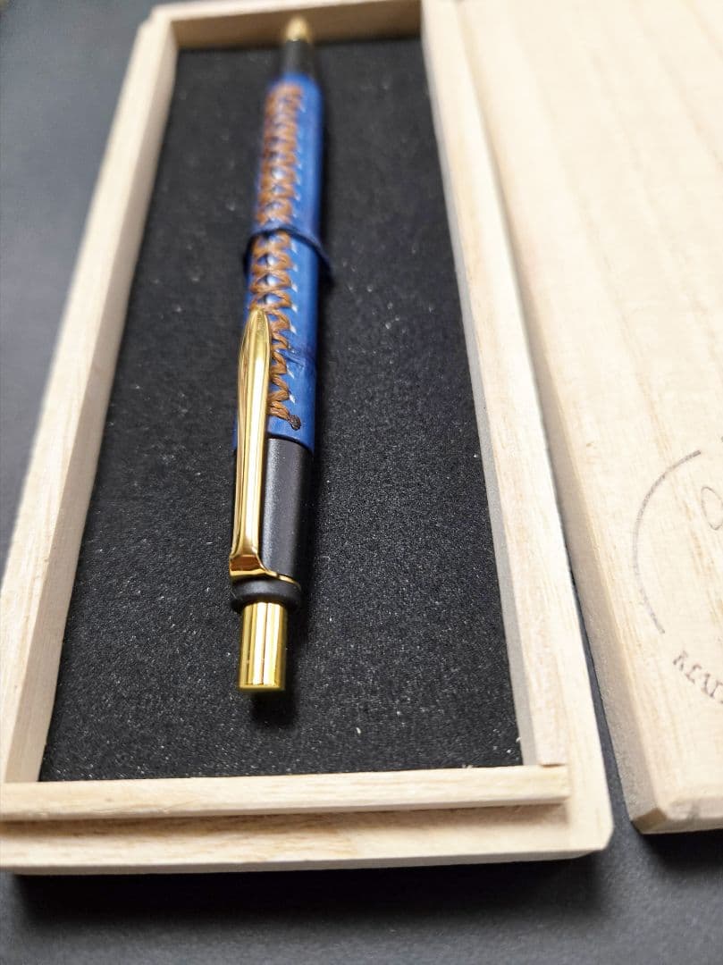 【新品】シャーペン 夏限定 藍染 クロコダイル 薄藍 schicksal