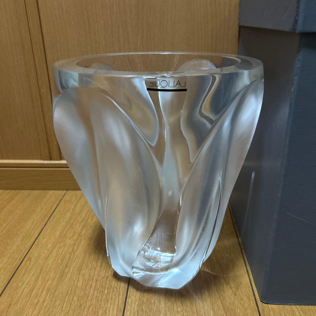LALIQUE/ラリック　クリスタル　フラワーベース　特大