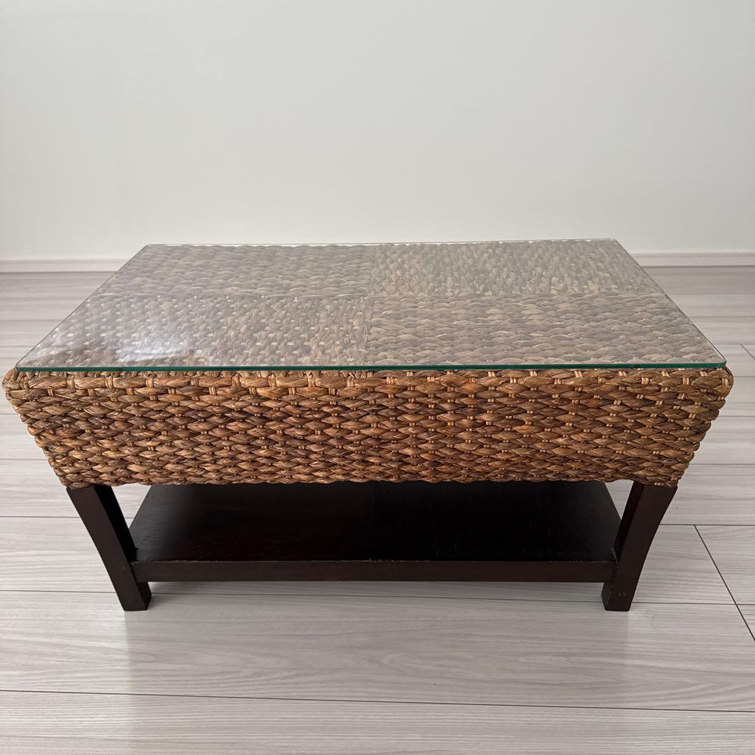 YOTHAKA ウォーターヒヤシンス　チェッカーサイドテーブル　アジアン家具