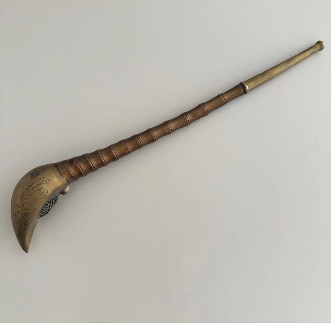 銅製　煙管　パイプ　旧蔵