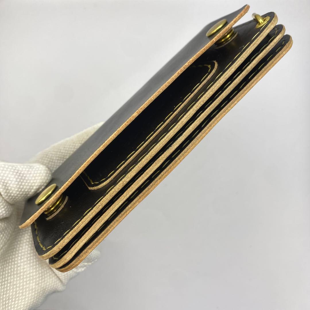 【ハンドメイド】本革 ロング トラッカーウォレット マチあり/小判かん