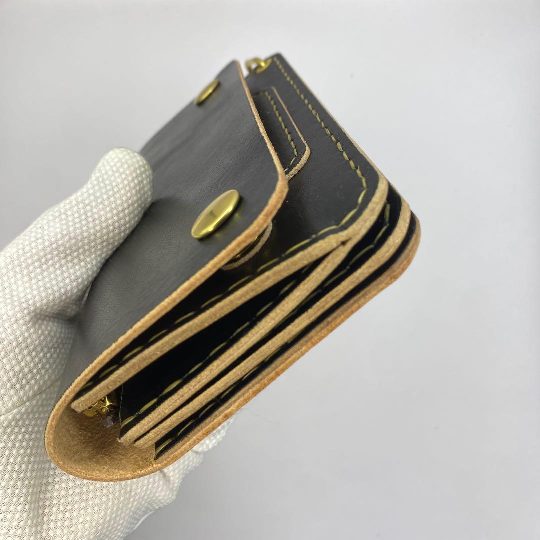 【ハンドメイド】本革 ロング トラッカーウォレット マチあり/小判かん