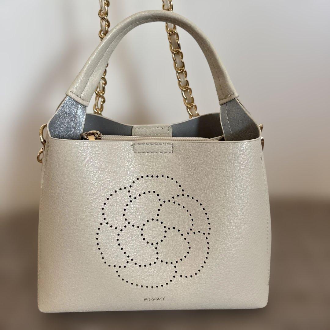 MY GRACY 花刺繍 ミニショルダーバッグ