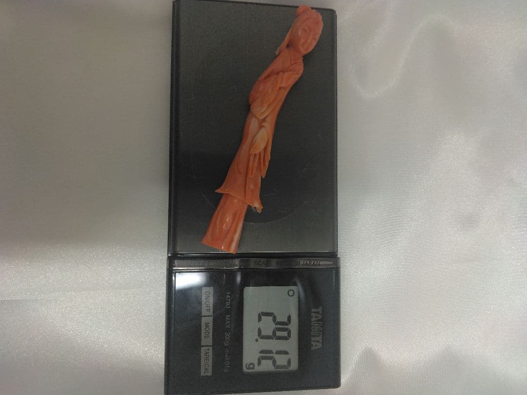 桃珊瑚彫刻品☆本珊瑚