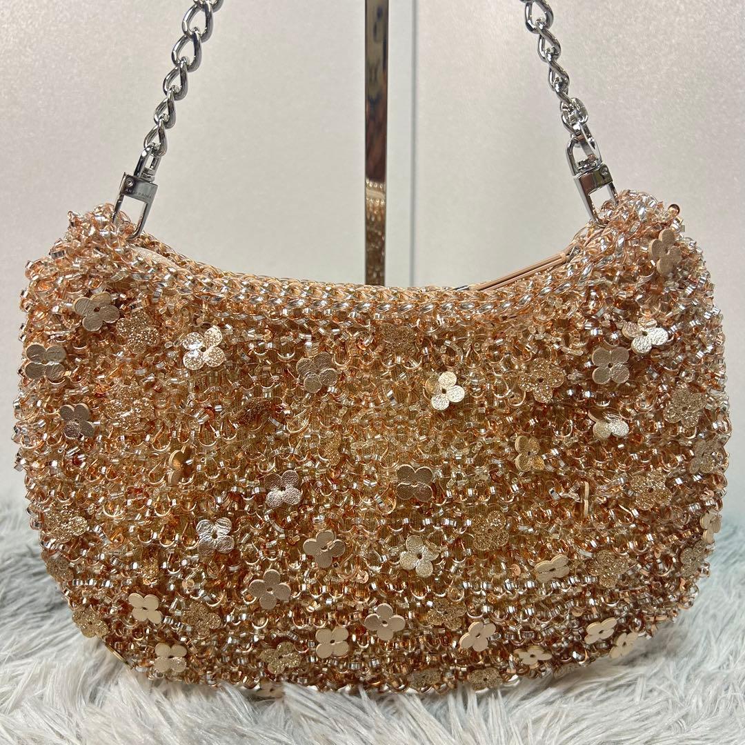 【美品】アンテプリマ ワイヤーバッグ フィオリトゥーラ ローズシルバーゴールド