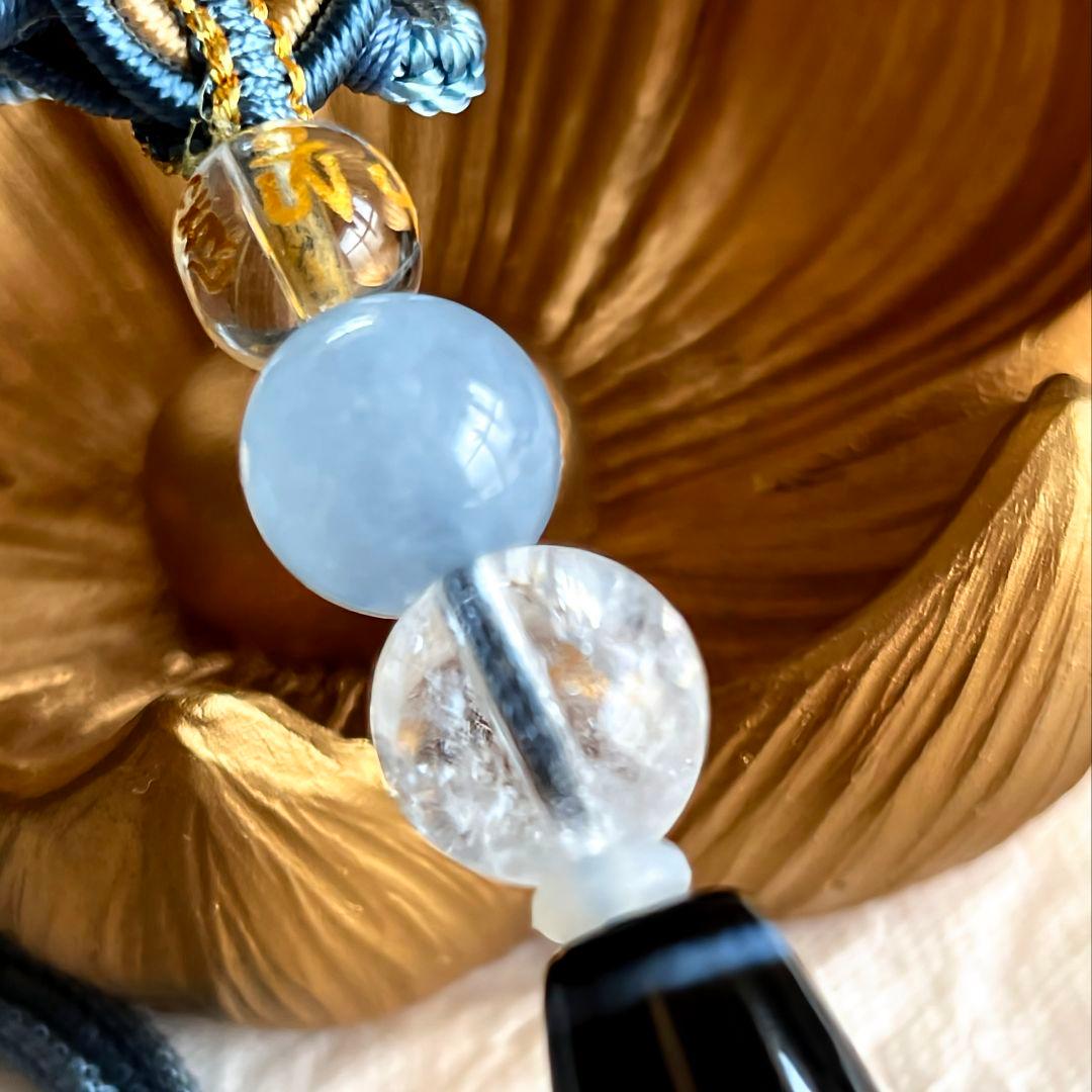 tabe1224様◆ご注文ご確認用 高級至純 佛龍眼梵字(卯)天珠 アクアマリン