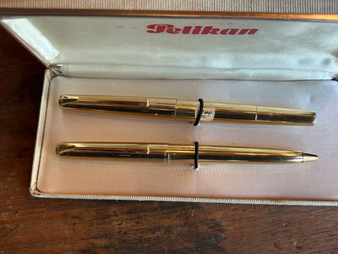 ペリカン 万年筆 ペン先 750 18金 ボールペン 本箱セット ヴィンテージ
