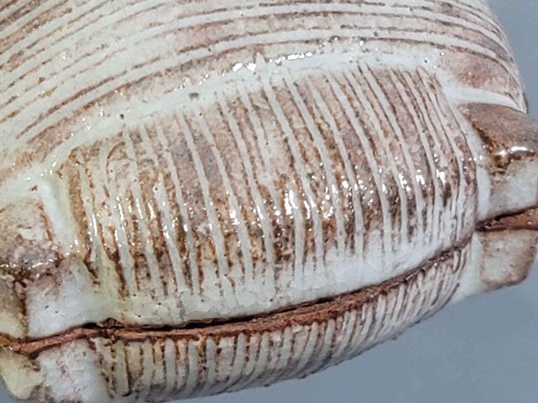 DT538 萩焼 十二代 田原陶兵衛 糸巻き 香合