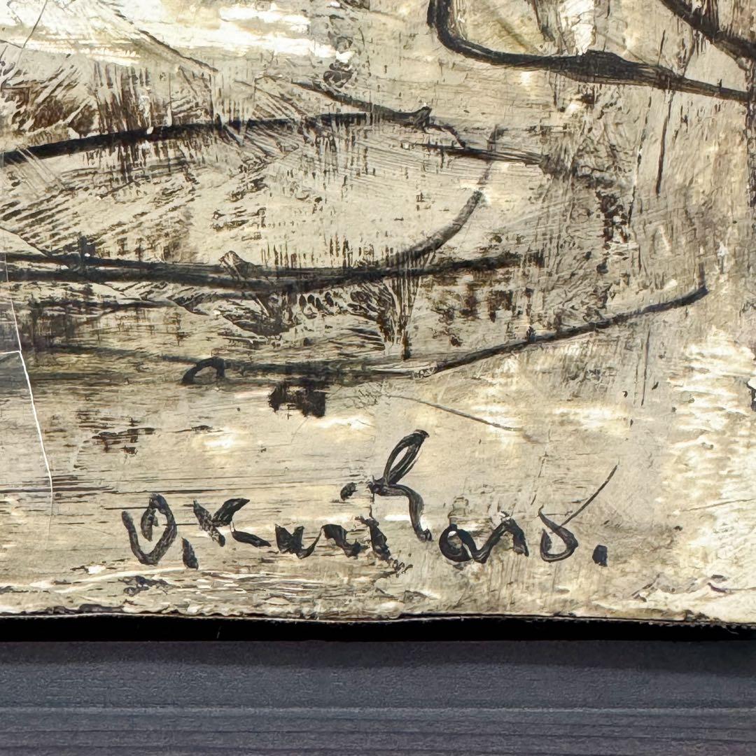 栗原一郎 油彩「裸婦」 額装 1980年頃 真作