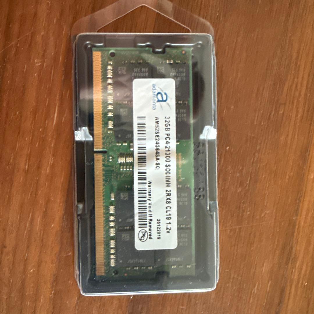 ノートパソコン用メモリ 32GB DDR4 SO-DIMM