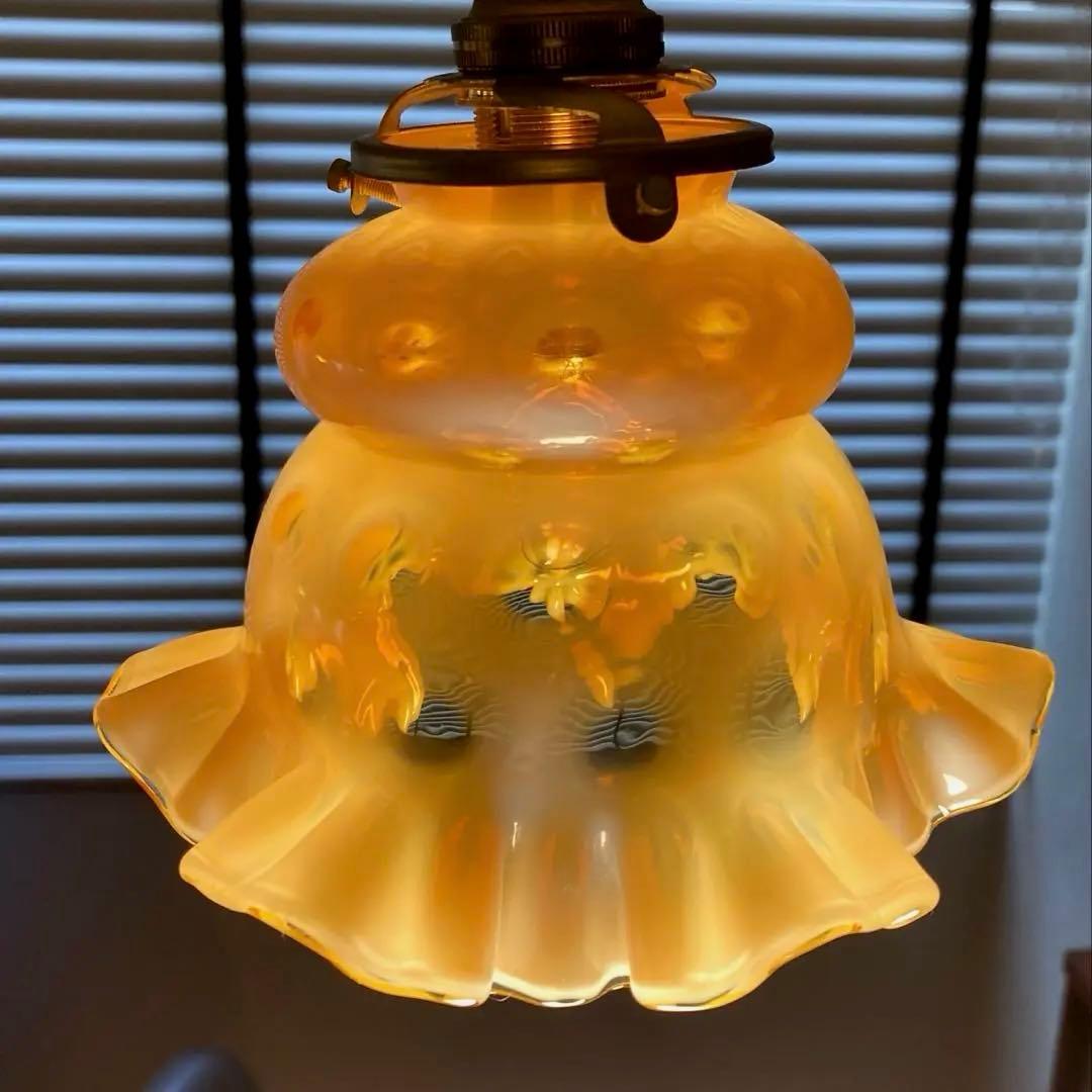 フェントン　ハチミツ　ランプシェード　アンティーク　オパールセント