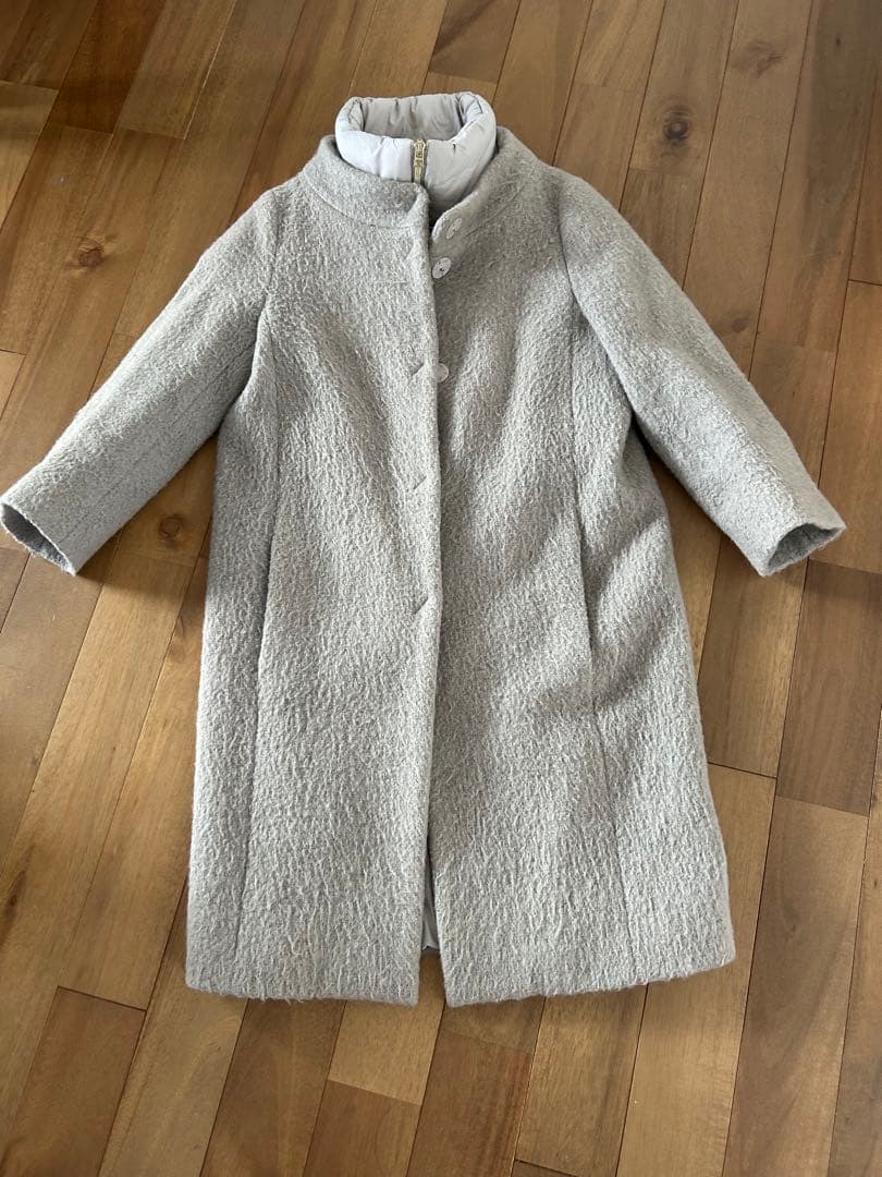 【HERNO】 ライトグレー チェスターコート 42