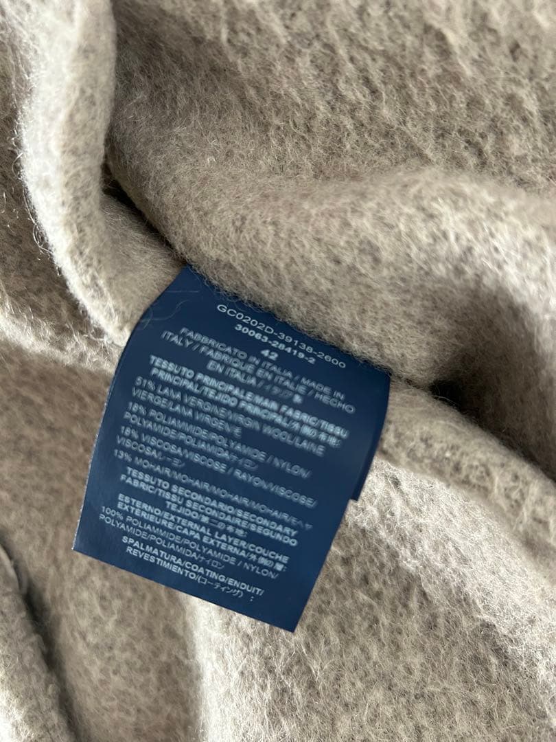 【HERNO】 ライトグレー チェスターコート 42