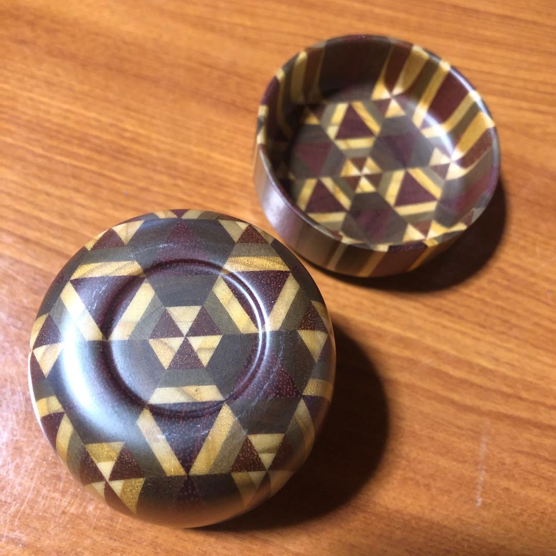 寄木細工 箱根細工 棗 なつめ 無垢 茶入れ 合子 茶道具 抹茶 茶筒