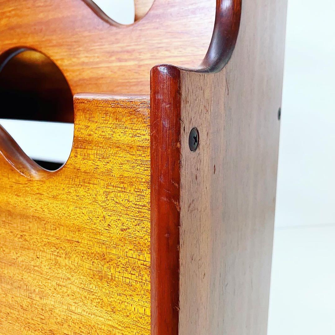 モダン　マガジンラック　チーク　北欧スタイル　古道具　小物入れ　ビンテージ雑貨