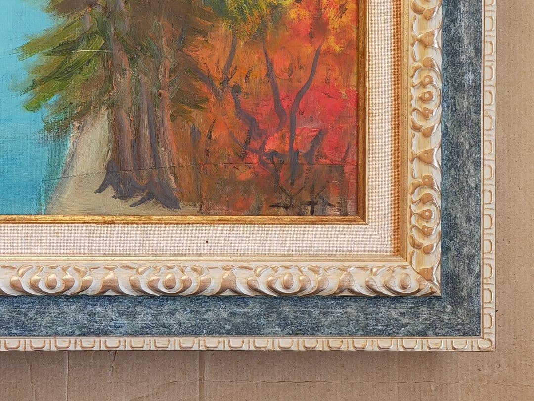 【本縁・アクリル付】F30号 油彩額縁 + 油彩画付き