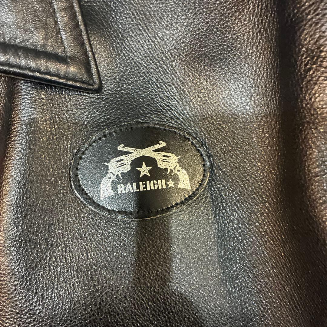 より‼️より値下げ‼️RALEIGH ブラックレザー シングルライダース 34