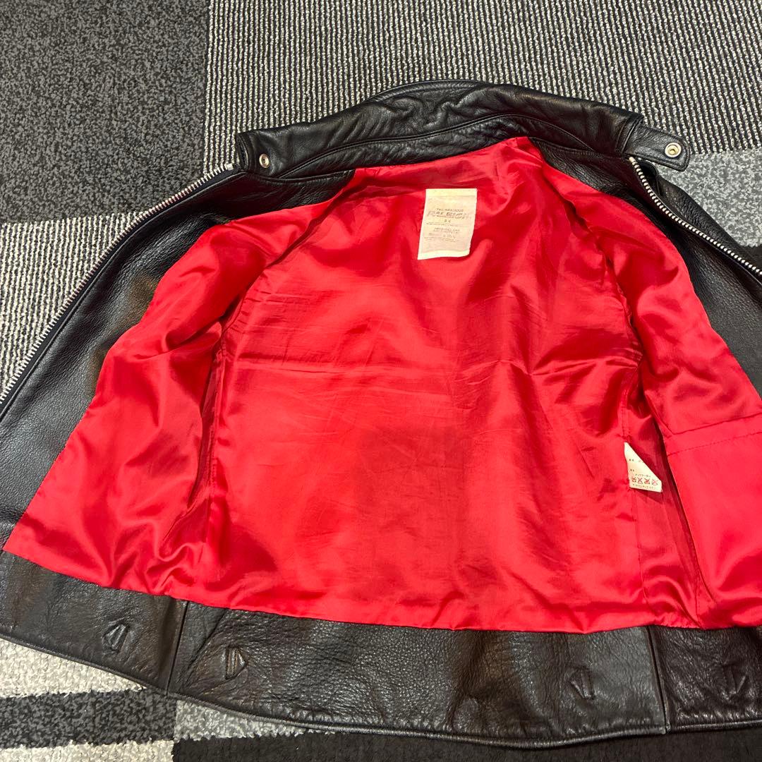 より‼️より値下げ‼️RALEIGH ブラックレザー シングルライダース 34