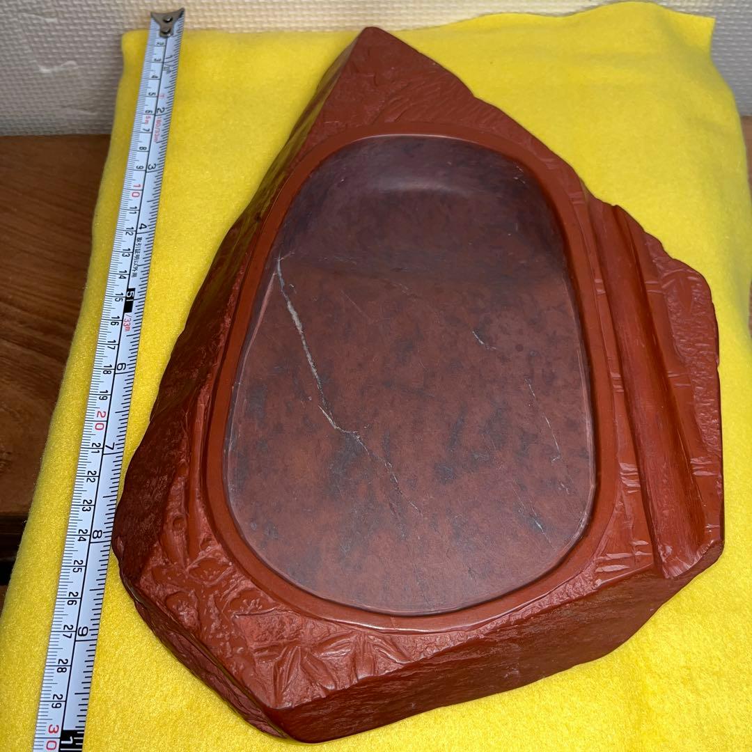 ⭕️希少　岩手県　紫雲石硯　佐藤鉄三郎　30Ｃm近い2Ｋg超えの大型硯