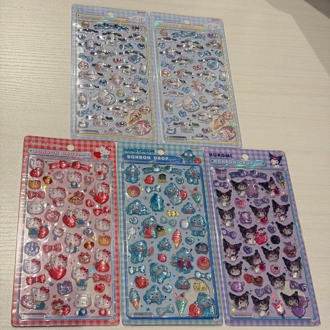 【正規品】 サンリオ ボンボンドロップシール 第2弾 5枚セット