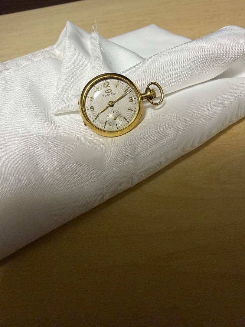オリエントスター 懐中時計 18K 金無垢 18g アンティーク 手巻き