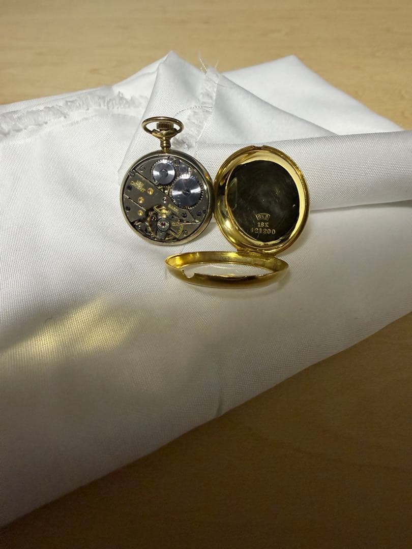 オリエントスター 懐中時計 18K 金無垢 18g アンティーク 手巻き