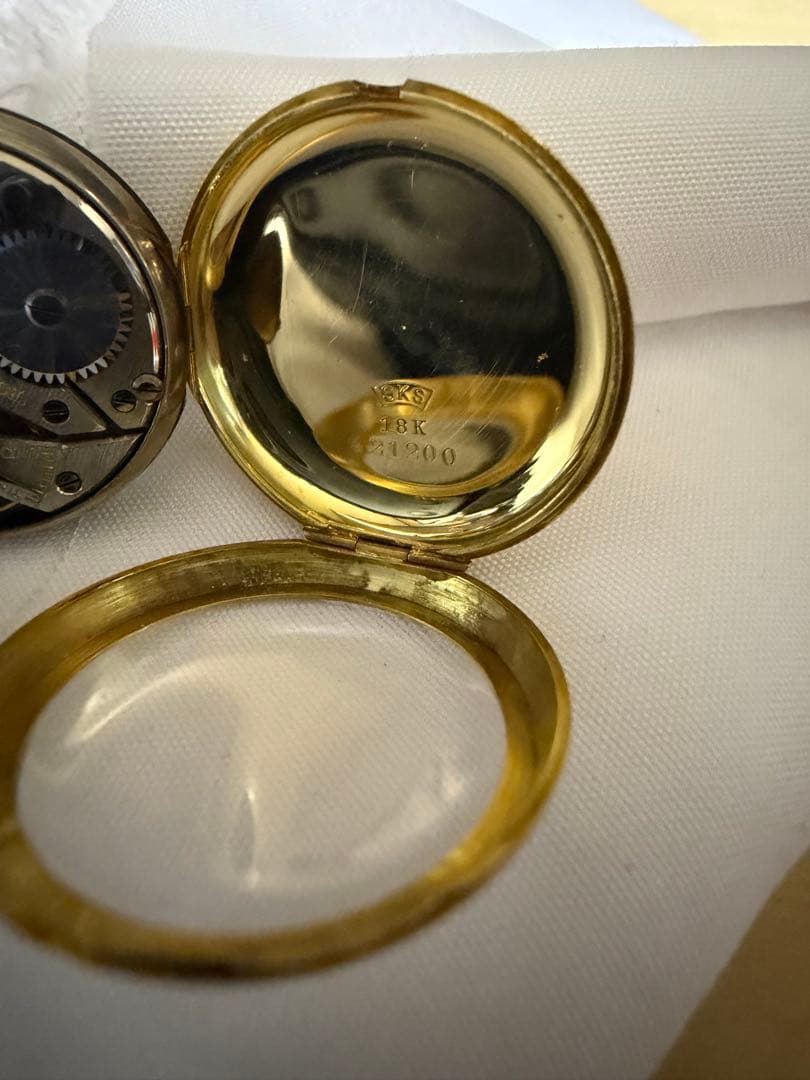 オリエントスター 懐中時計 18K 金無垢 18g アンティーク 手巻き