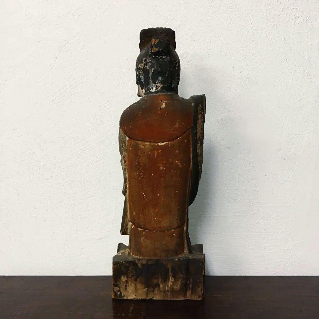 仏教美術  木彫  神像  仏像  時代  アンティーク