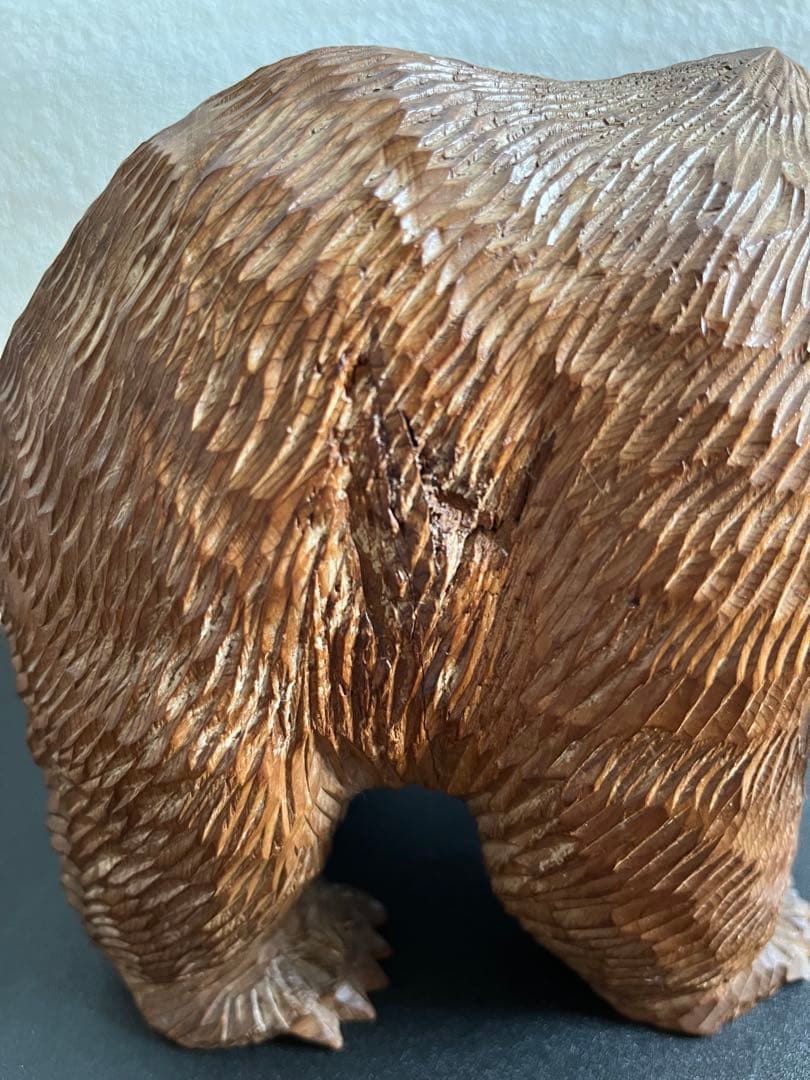 八雲町木彫り熊　木歩作　引間二郎　北海道民藝工芸品