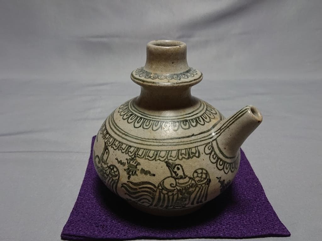 コレクター収集　タイ　スワンカローク　鉄絵 五鳥図　水注　15～16世紀