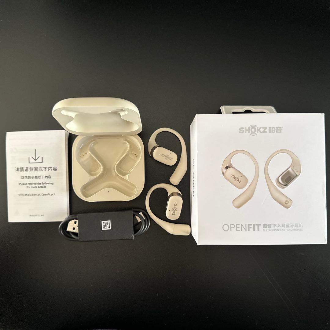 【中古美品】【海外版】Shokz OpenFit骨伝導ワイヤレスイヤホンT910