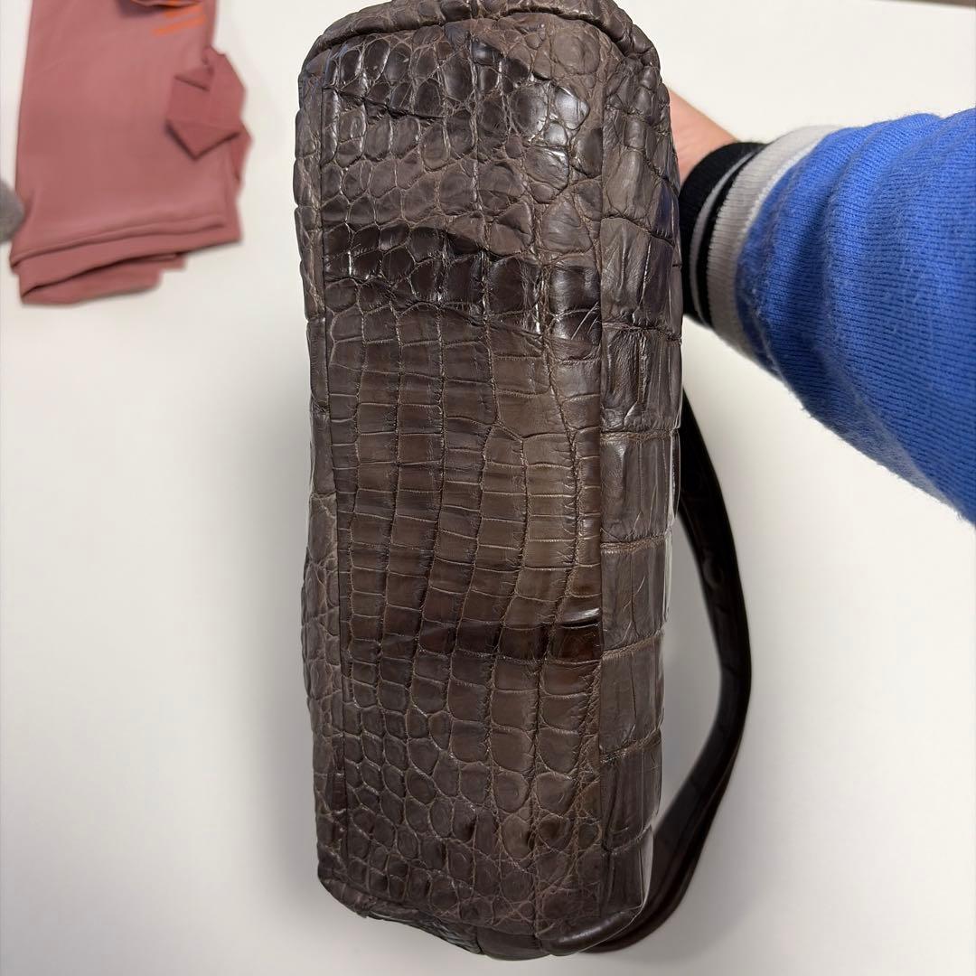 「Azumamaさん専用〜ʕ•ᴥ•ʔ」Ibiza ダークブラウン ワニ革 ショル