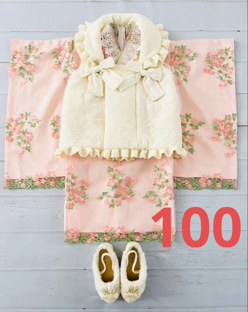 キャサリンコテージ　着物ワンピース& 被布セット＋七五三用草履スリッポン